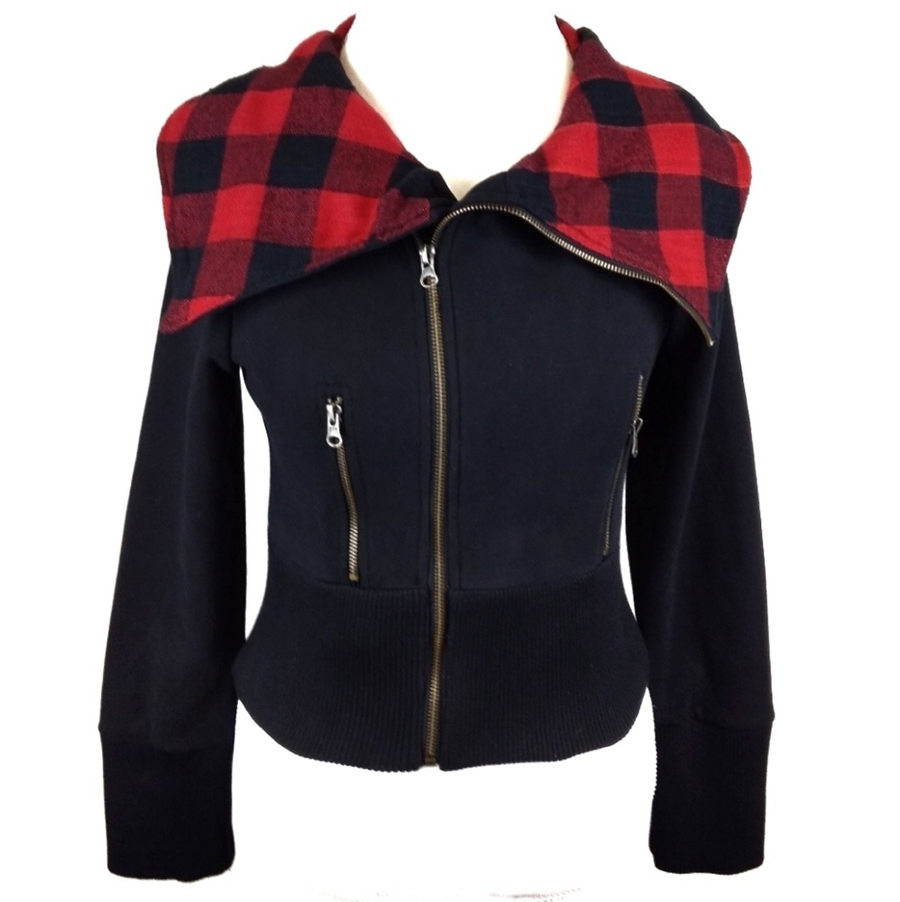 Urban Behavior Plaid Black and Red Jacket Medium